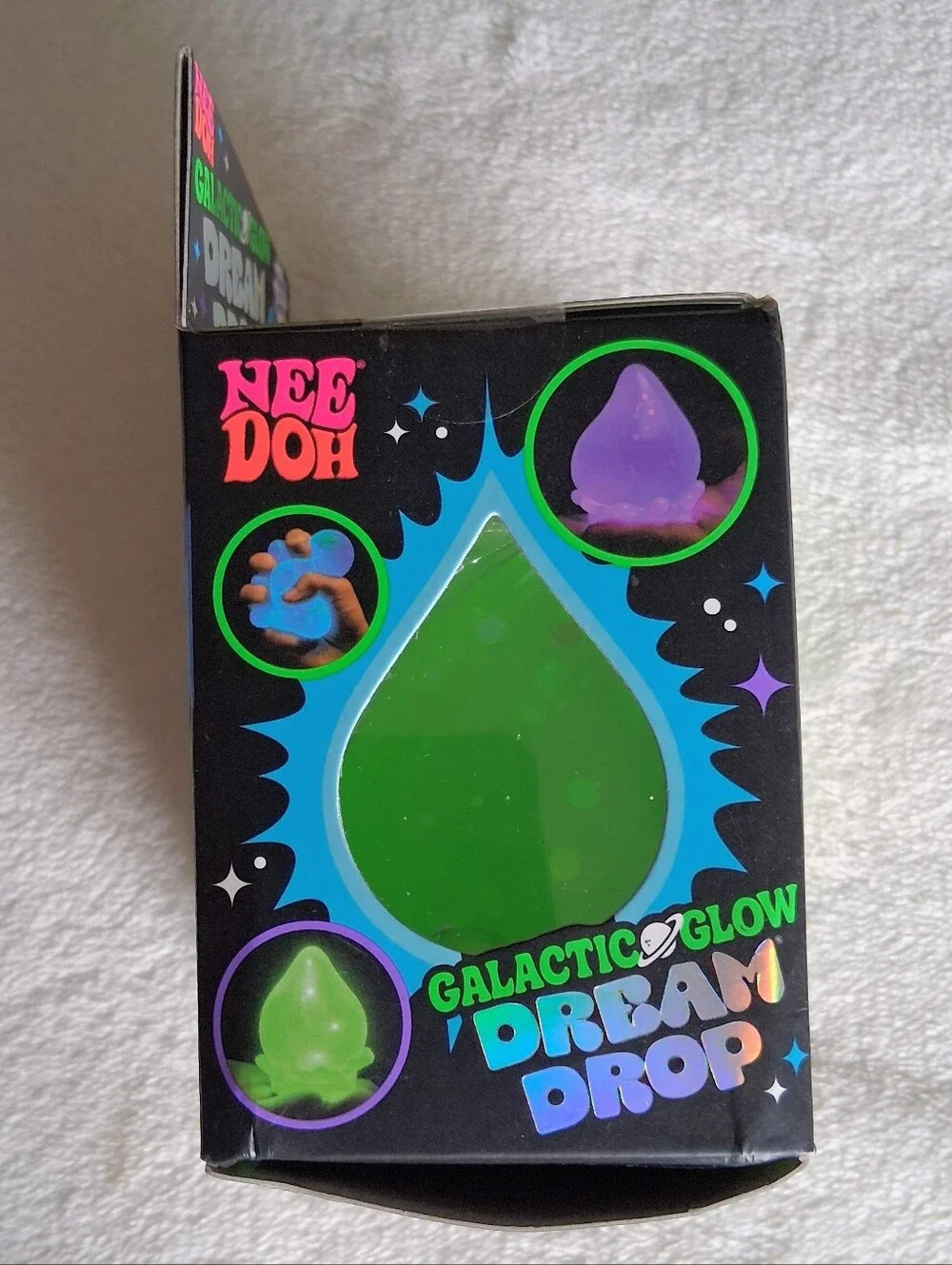 NEE DOH Galactic Glow Dream Drop W Stand. In Rare/sought After Color GREEN